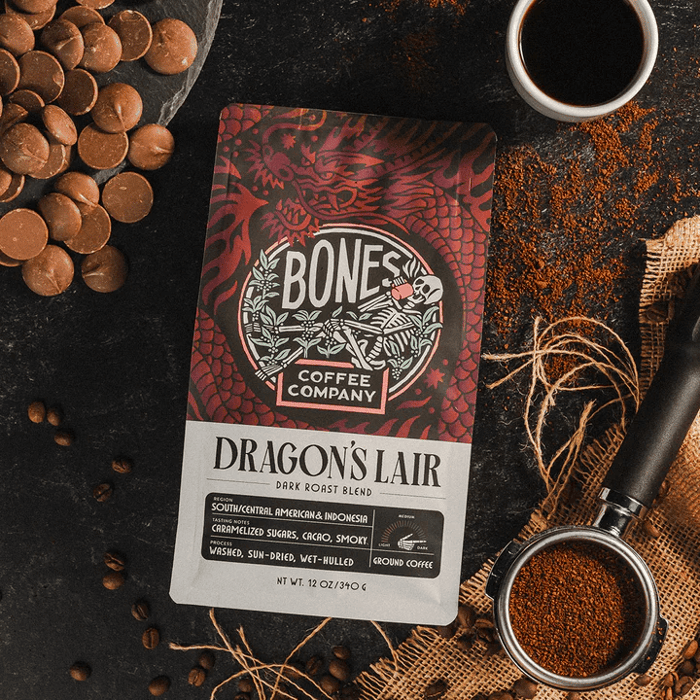 dark roast dragon’s lair ground coffee
